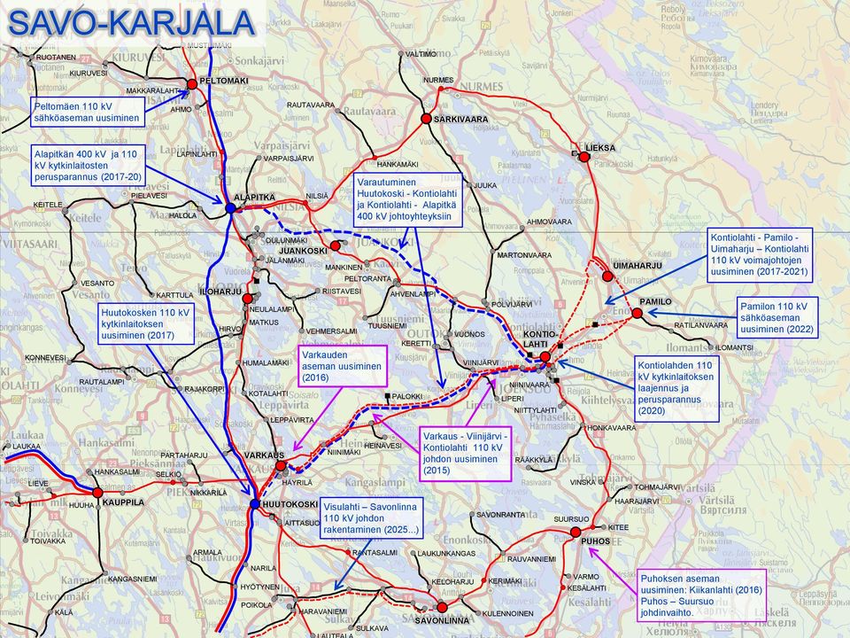 HIRVO ALAPITKÄ NEULALAMPI NILSIÄ OULUNMÄKI JUANKOSKI JÄLÄNMÄKI MANKINEN HUMALAMÄKI HYÖTYNEN POIKOLA VARPAISJÄRVI MATKUS KOTALAHTI VARKAUS LEPPÄVIRTA HÄYRILÄ HUUTOKOSKI NARILA AITTASUO RIISTAVESI