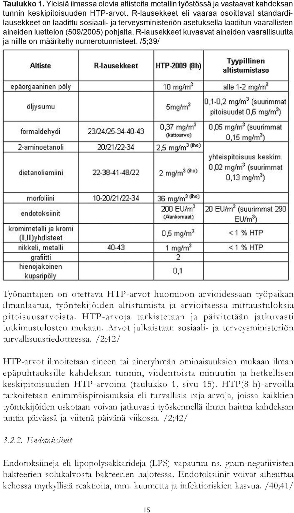 R-lausekkeet kuvaavat aineiden vaarallisuutta ja niille on määritelty numerotunnisteet.