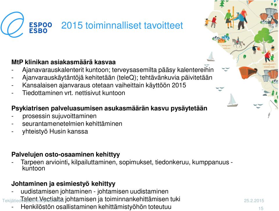 nettisivut kuntoon Psykiatrisen palveluasumisen asukasmäärän kasvu pysäytetään - prosessin sujuvoittaminen - seurantamenetelmien kehittäminen - yhteistyö Husin kanssa Palvelujen osto-osaaminen