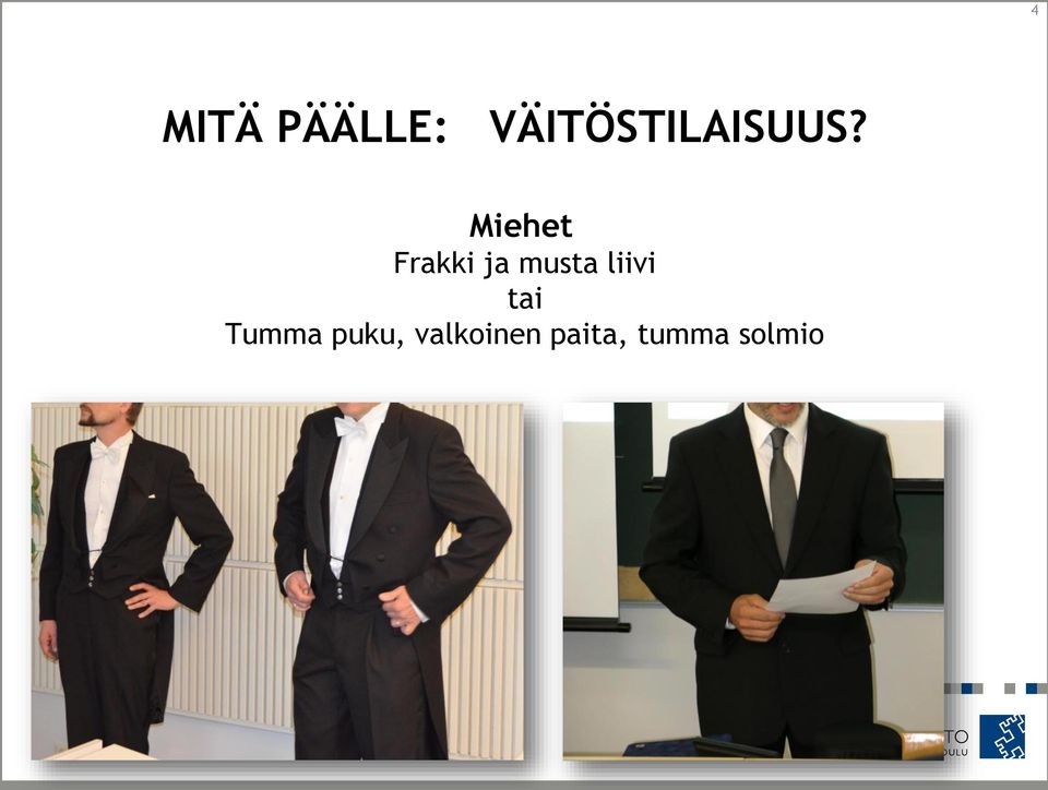 Miehet Frakki ja musta