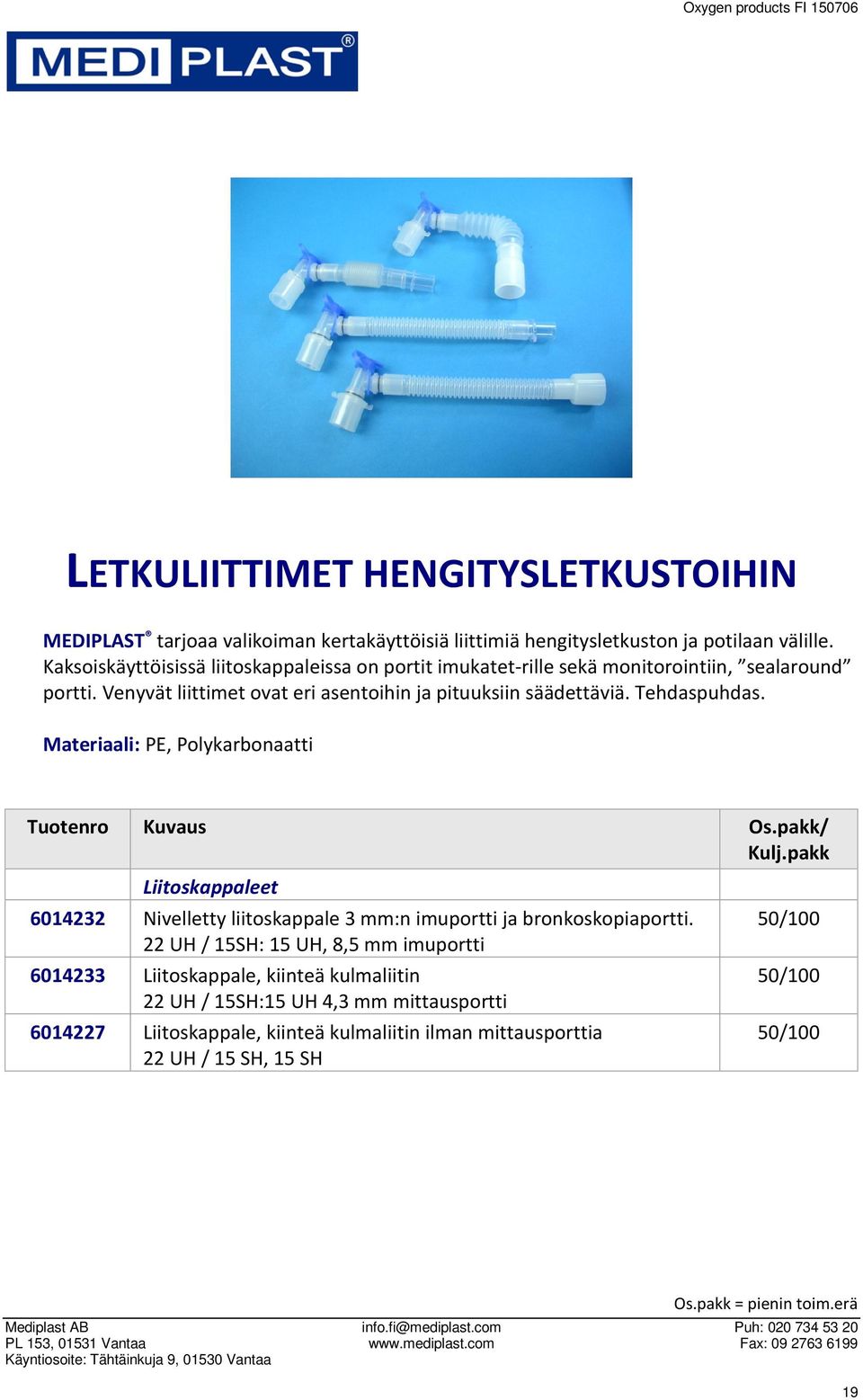 Venyvät liittimet ovat eri asentoihin ja pituuksiin säädettäviä. Tehdaspuhdas.