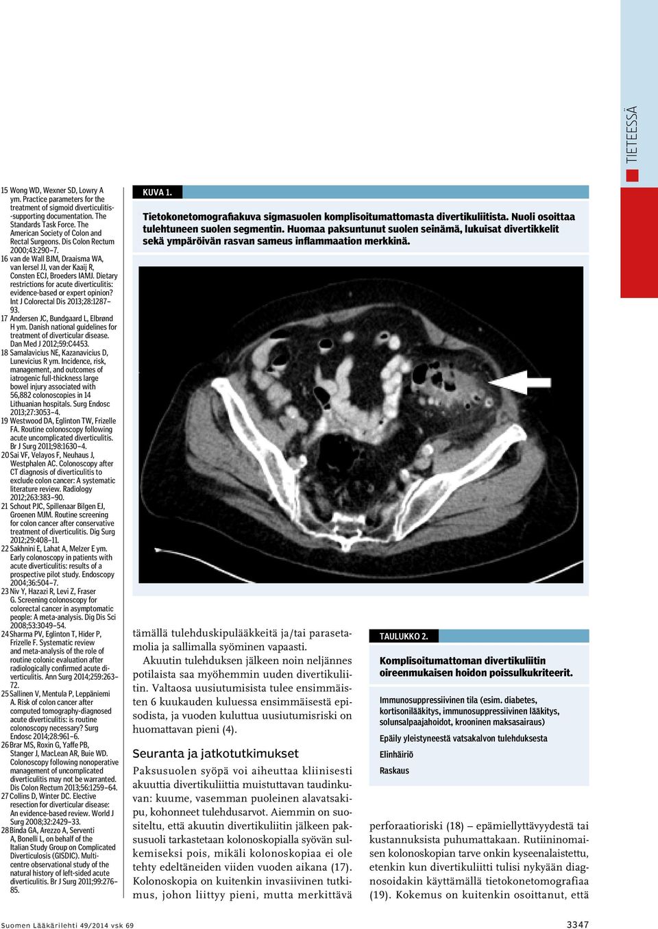 Dietary restrictions for acute diverticulitis: evidence-based or expert opinion? Int J Colorectal Dis 2013;28:1287 93. 17 Andersen JC, Bundgaard L, Elbrønd H ym.