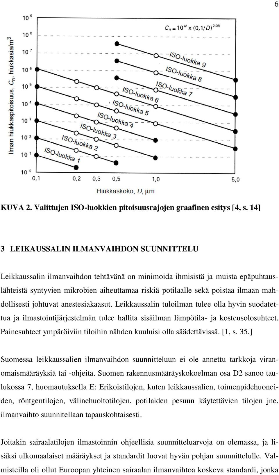 ilmaan mahdollisesti johtuvat anestesiakaasut. Leikkaussalin tuloilman tulee olla hyvin suodatettua ja ilmastointijärjestelmän tulee hallita sisäilman lämpötila- ja kosteusolosuhteet.