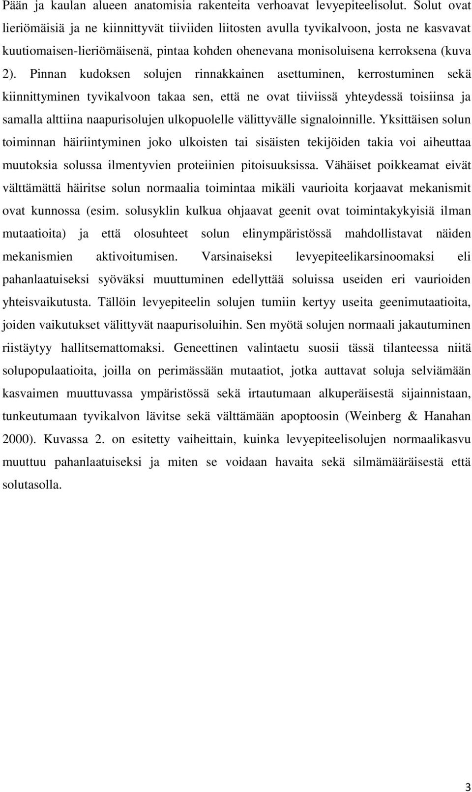 Pinnan kudoksen solujen rinnakkainen asettuminen, kerrostuminen sekä kiinnittyminen tyvikalvoon takaa sen, että ne ovat tiiviissä yhteydessä toisiinsa ja samalla alttiina naapurisolujen ulkopuolelle