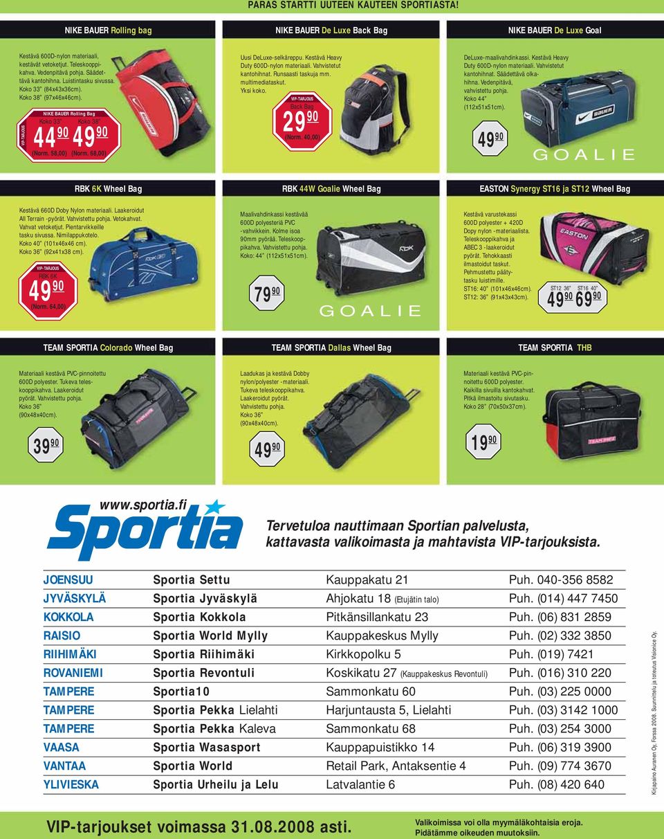 68,00) Uusi DeLuxe-selkäreppu. Kestävä Heavy Duty 600D-nylon materiaali. Vahvistetut kantohihnat. Runsaasti taskuja mm. multimediataskut. Yksi koko. Back Bag 29 90 (Norm.