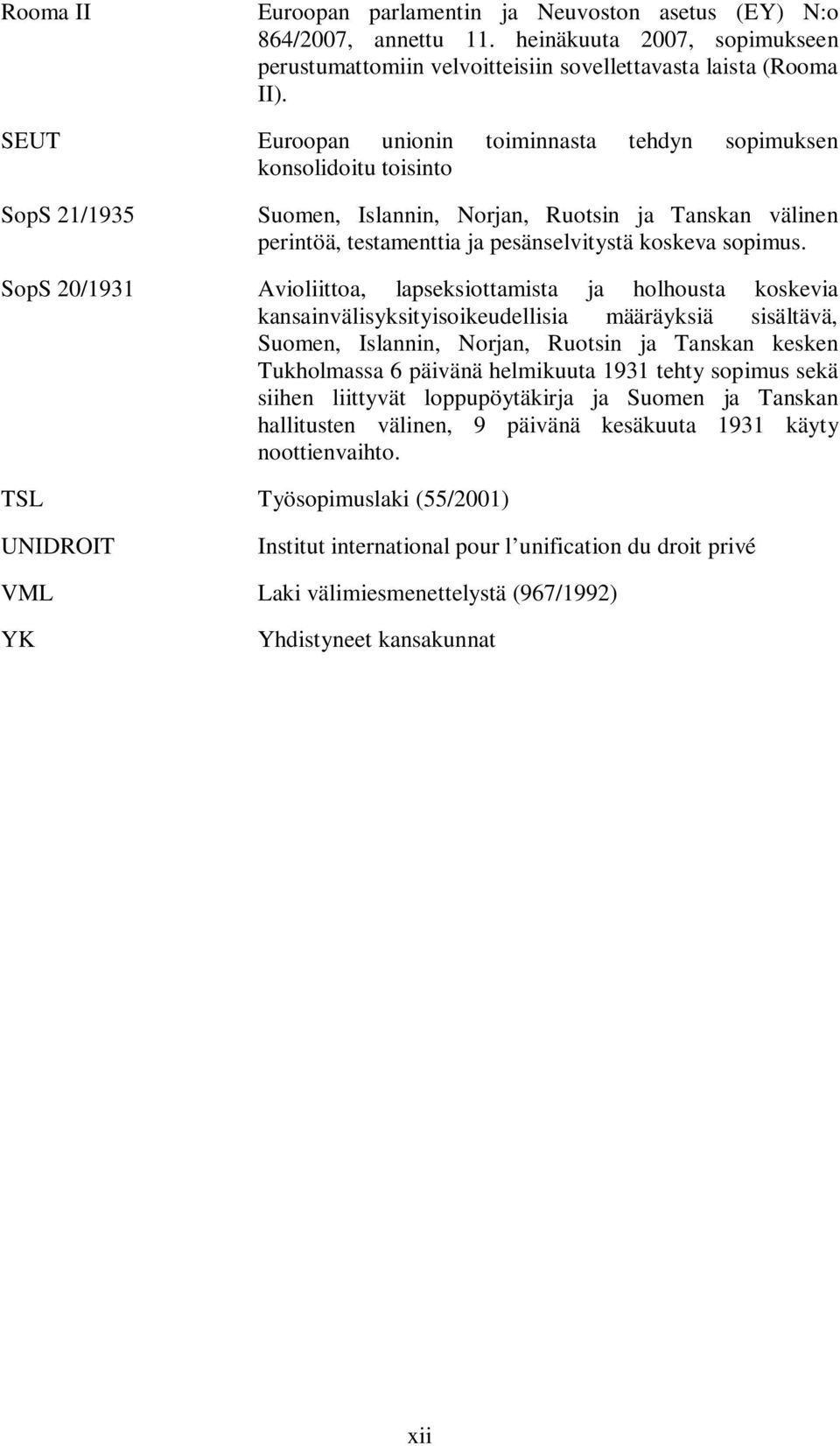 SopS 20/1931 Avioliittoa, lapseksiottamista ja holhousta koskevia kansainvälisyksityisoikeudellisia määräyksiä sisältävä, Suomen, Islannin, Norjan, Ruotsin ja Tanskan kesken Tukholmassa 6 päivänä