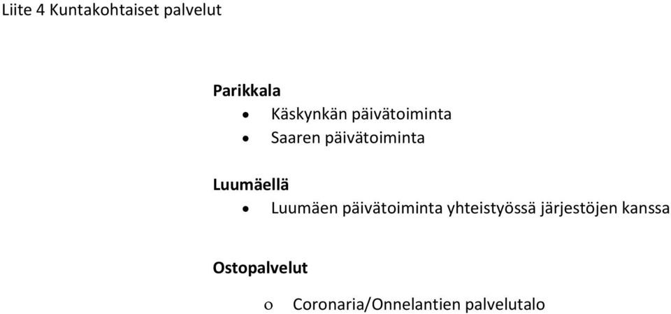 päivätoiminta yhteistyössä järjestöjen