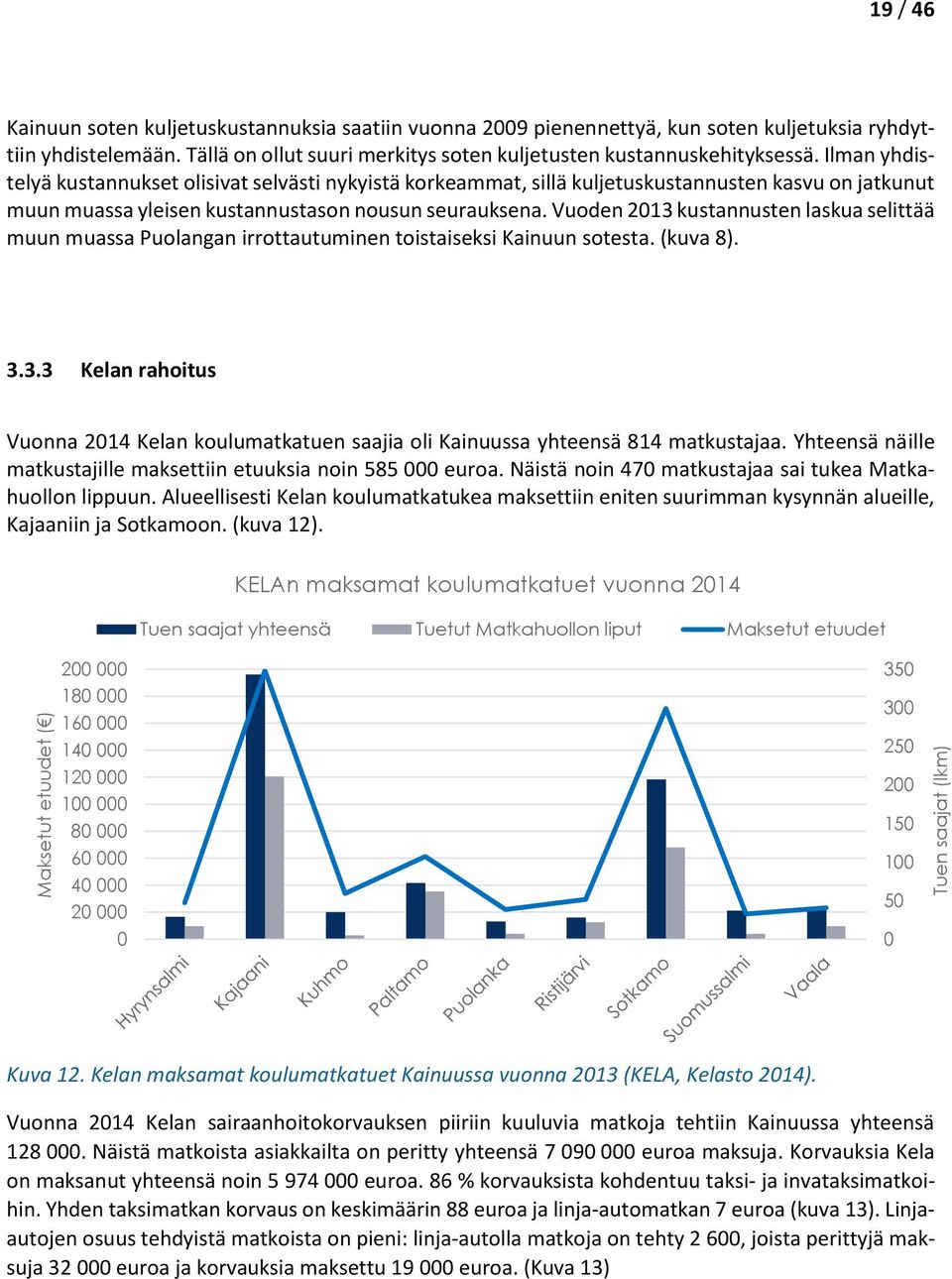 Ilman yhdistelyä kustannukset olisivat selvästi nykyistä korkeammat, sillä kuljetuskustannusten kasvu on jatkunut muun muassa yleisen kustannustason nousun seurauksena.