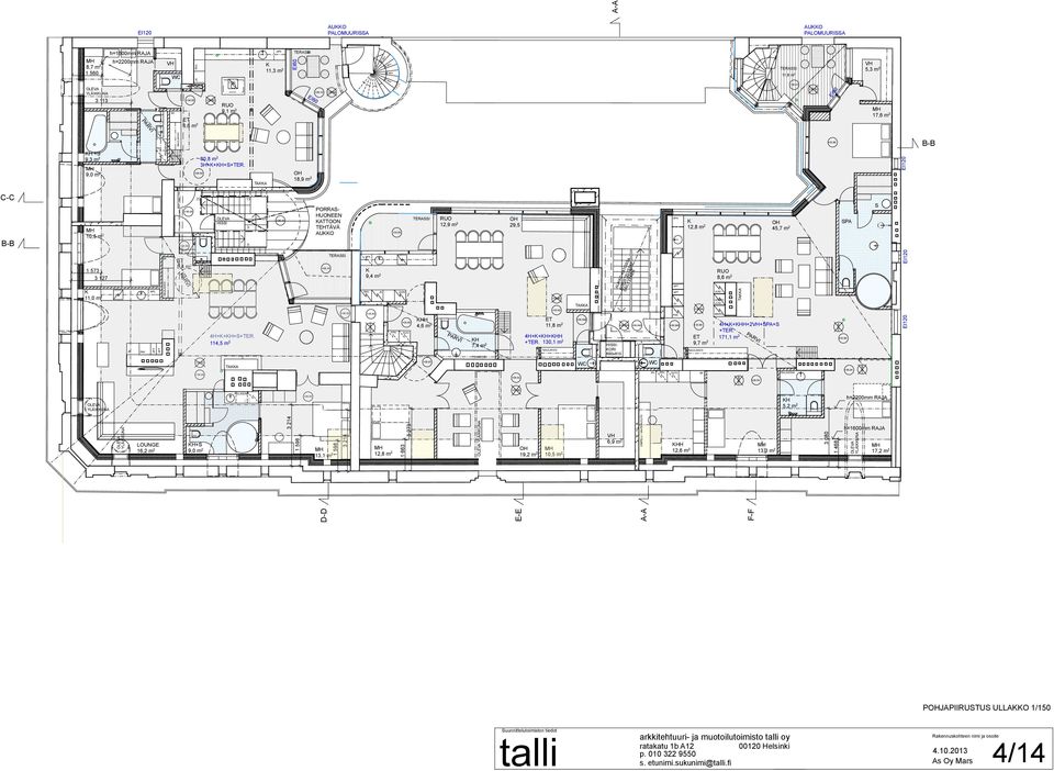 040 APK KATON KORISTELISTAN REUNA APT APT JK PAK K 12,8 m 2 KATON SÄILYVÄ OSA +35.84 +35.