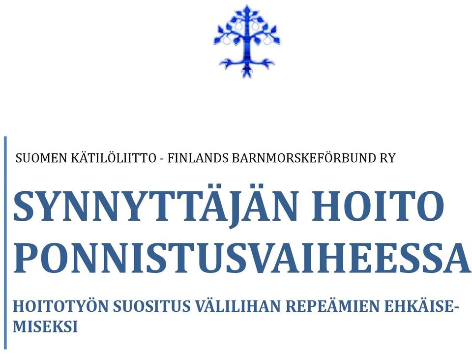 HOITO PONNISTUSVAIHEESSA HOITOTYÖN