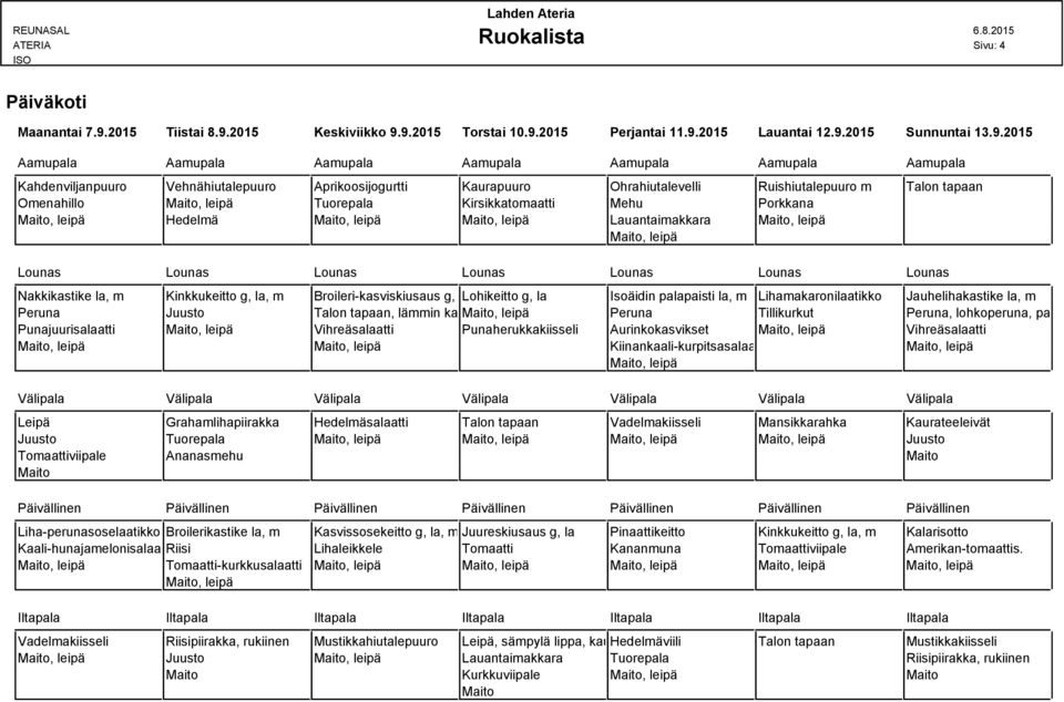 2015 Keskiviikko 9.