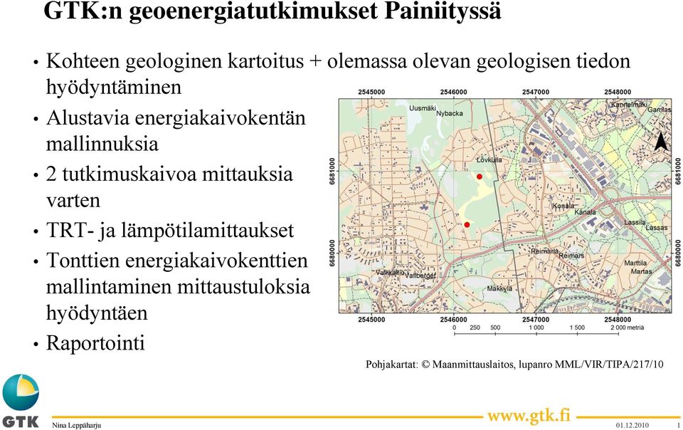 TRT- ja lämpötilamittaukset Tonttien energiakaivokenttien mallintaminen mittaustuloksia hyödyntäen