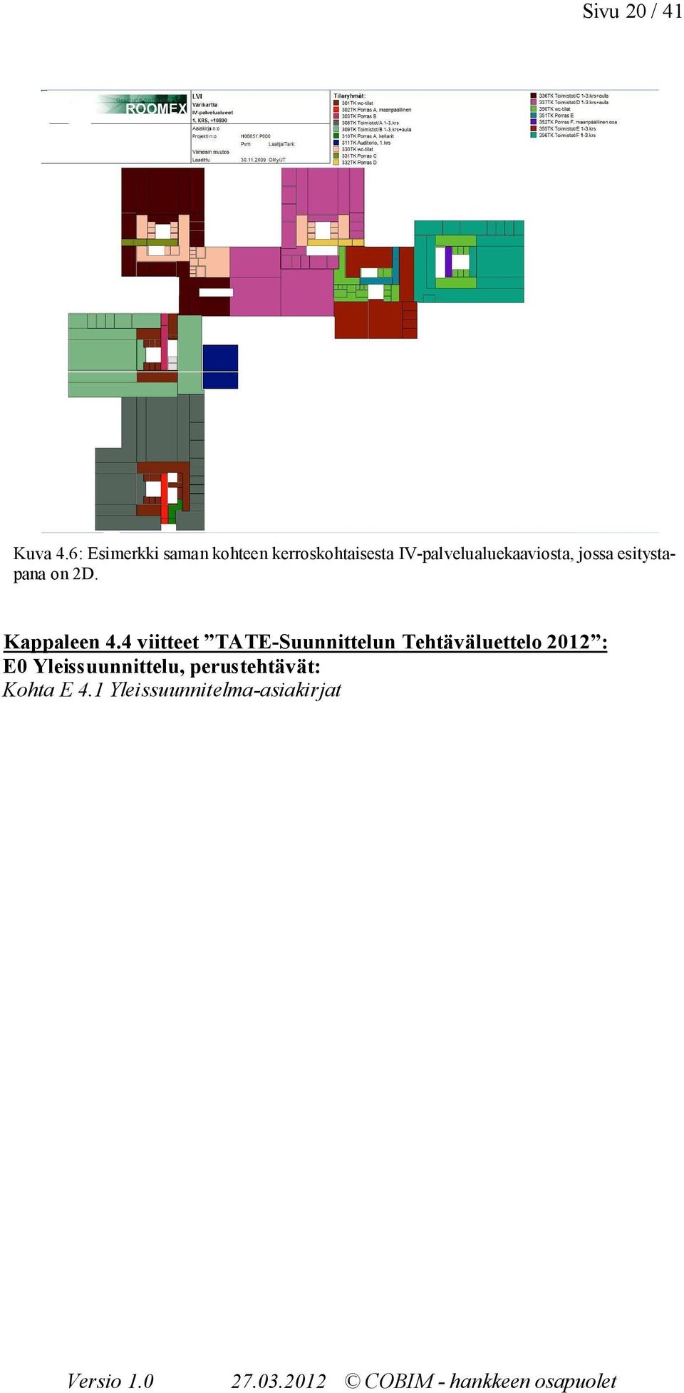 IV-palvelualuekaaviosta, jossa esitystapana on 2D. Kappaleen 4.