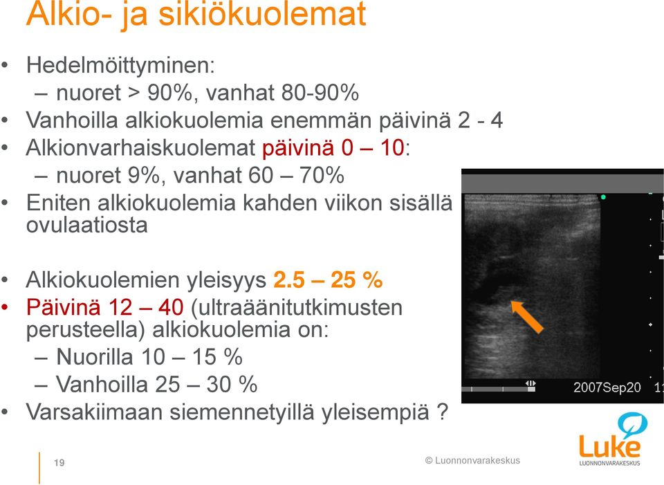 viikon sisällä ovulaatiosta Alkiokuolemien yleisyys 2.