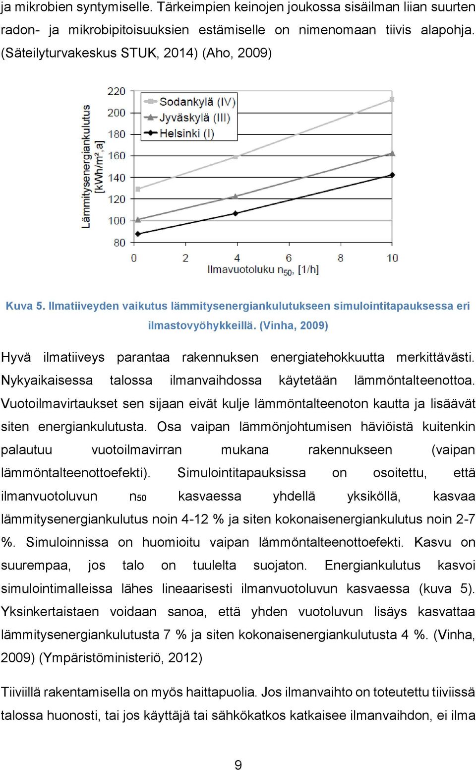 (Vinha, 2009) Hyvä ilmatiiveys parantaa rakennuksen energiatehokkuutta merkittävästi. Nykyaikaisessa talossa ilmanvaihdossa käytetään lämmöntalteenottoa.