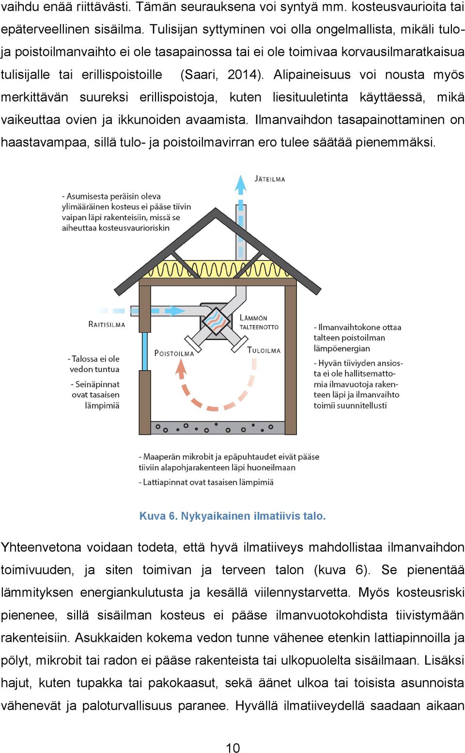 Alipaineisuus voi nousta myös merkittävän suureksi erillispoistoja, kuten liesituuletinta käyttäessä, mikä vaikeuttaa ovien ja ikkunoiden avaamista.