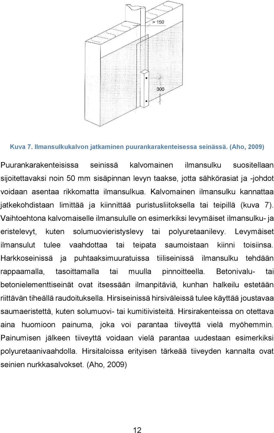 Kalvomainen ilmansulku kannattaa jatkekohdistaan limittää ja kiinnittää puristusliitoksella tai teipillä (kuva 7).