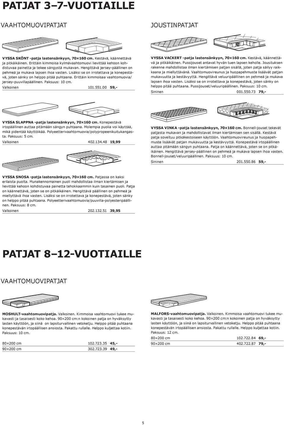 OSTOAPU Lasten sängyt, patjat ja vuodevaatteet - PDF Free Download