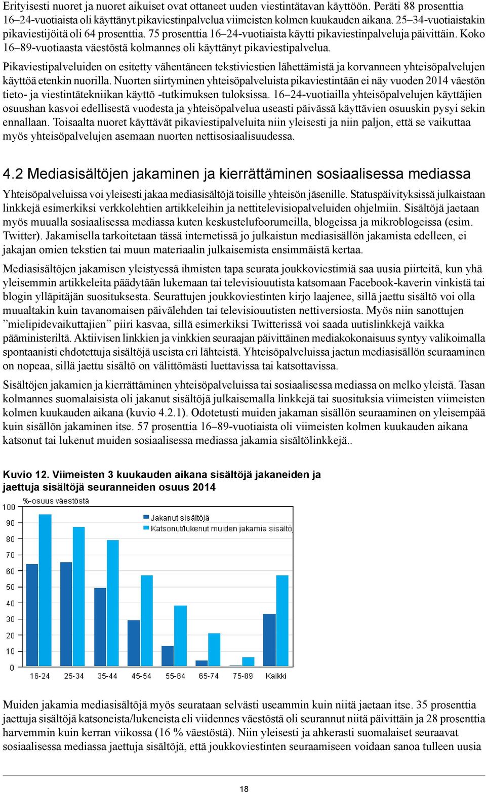 Pikaviestipalveluiden on esitetty vähentäneen tekstiviestien lähettämistä ja korvanneen yhteisöpalvelujen käyttöä etenkin nuorilla.