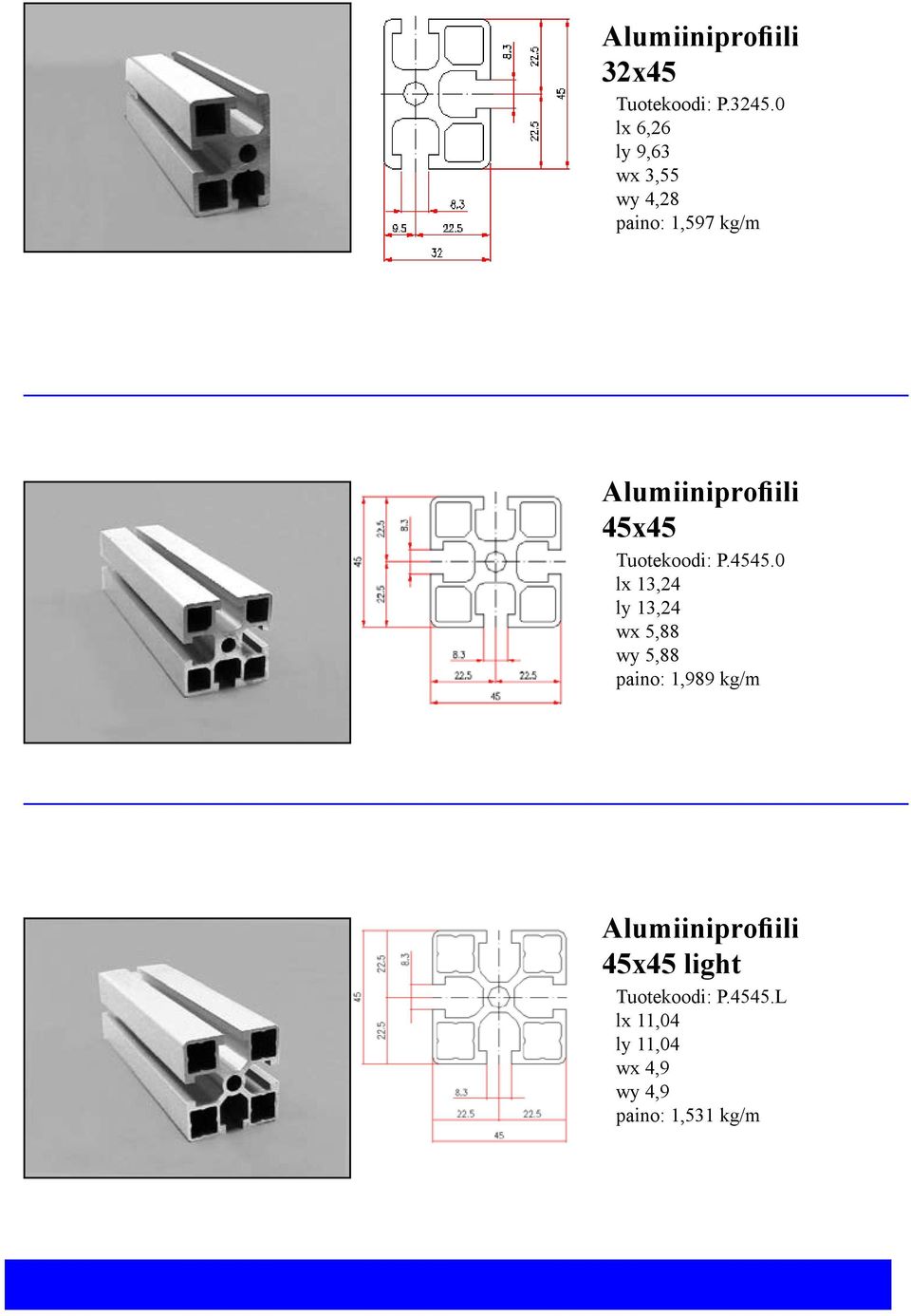 45x45 Tuotekoodi: P.4545.