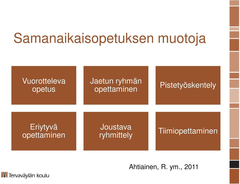 Pistetyöskentely Eriytyvä opettaminen