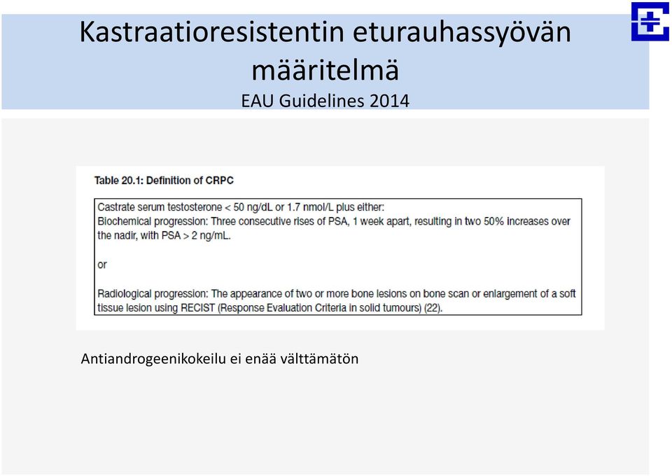 EAU Guidelines 2014