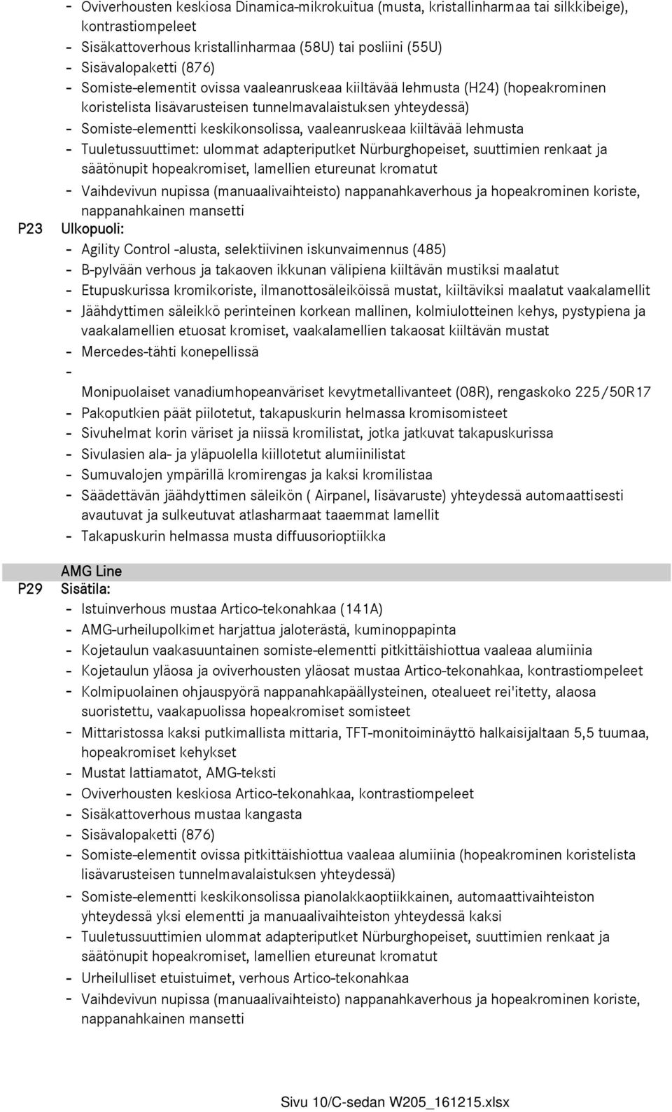 kiiltävää lehmusta - Tuuletussuuttimet: ulommat adapteriputket Nürburghopeiset, suuttimien renkaat ja säätönupit hopeakromiset, lamellien etureunat kromatut - Vaihdevivun nupissa (manuaalivaihteisto)