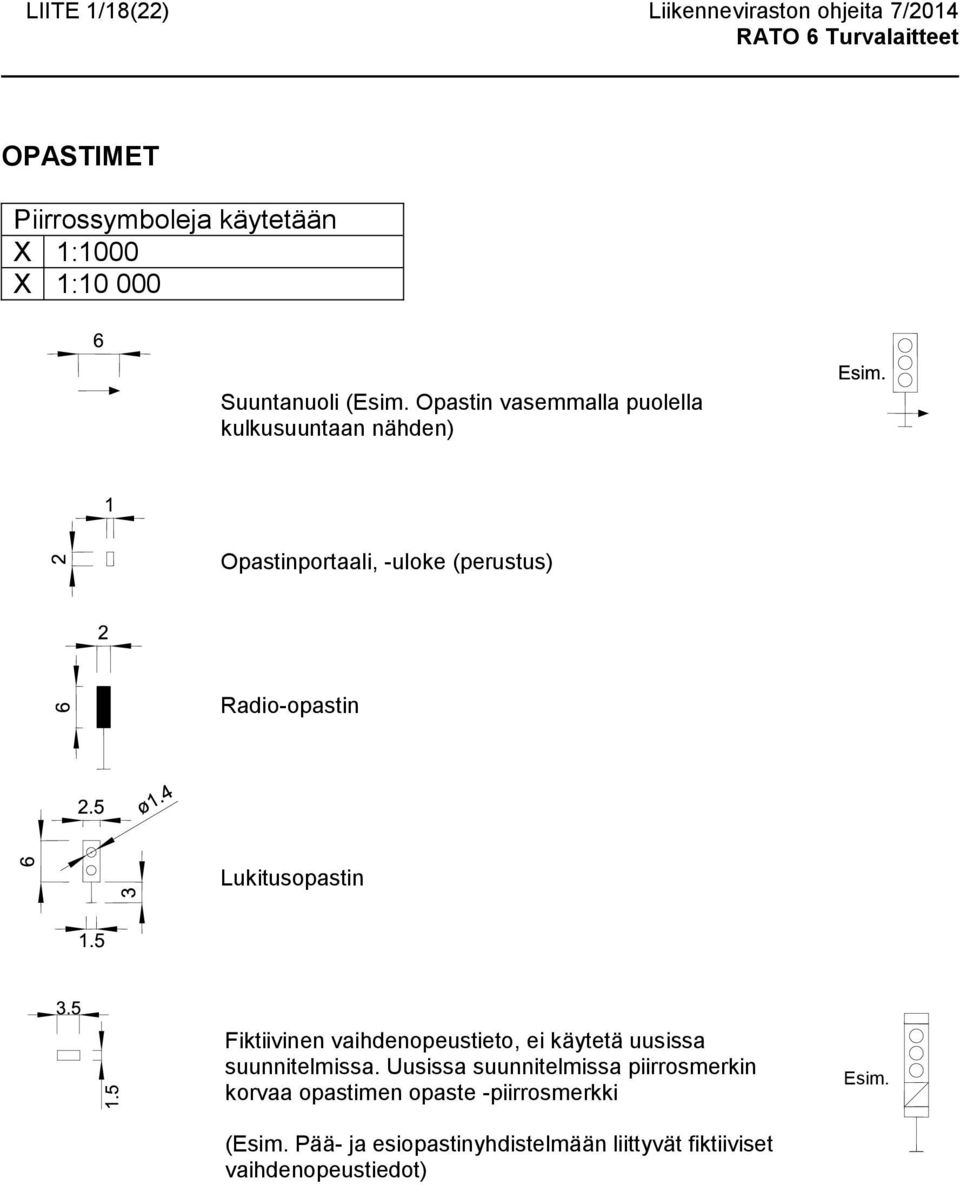 Lukitusopastin Fiktiivinen vaihdenopeustieto, ei käytetä uusissa suunnitelmissa.