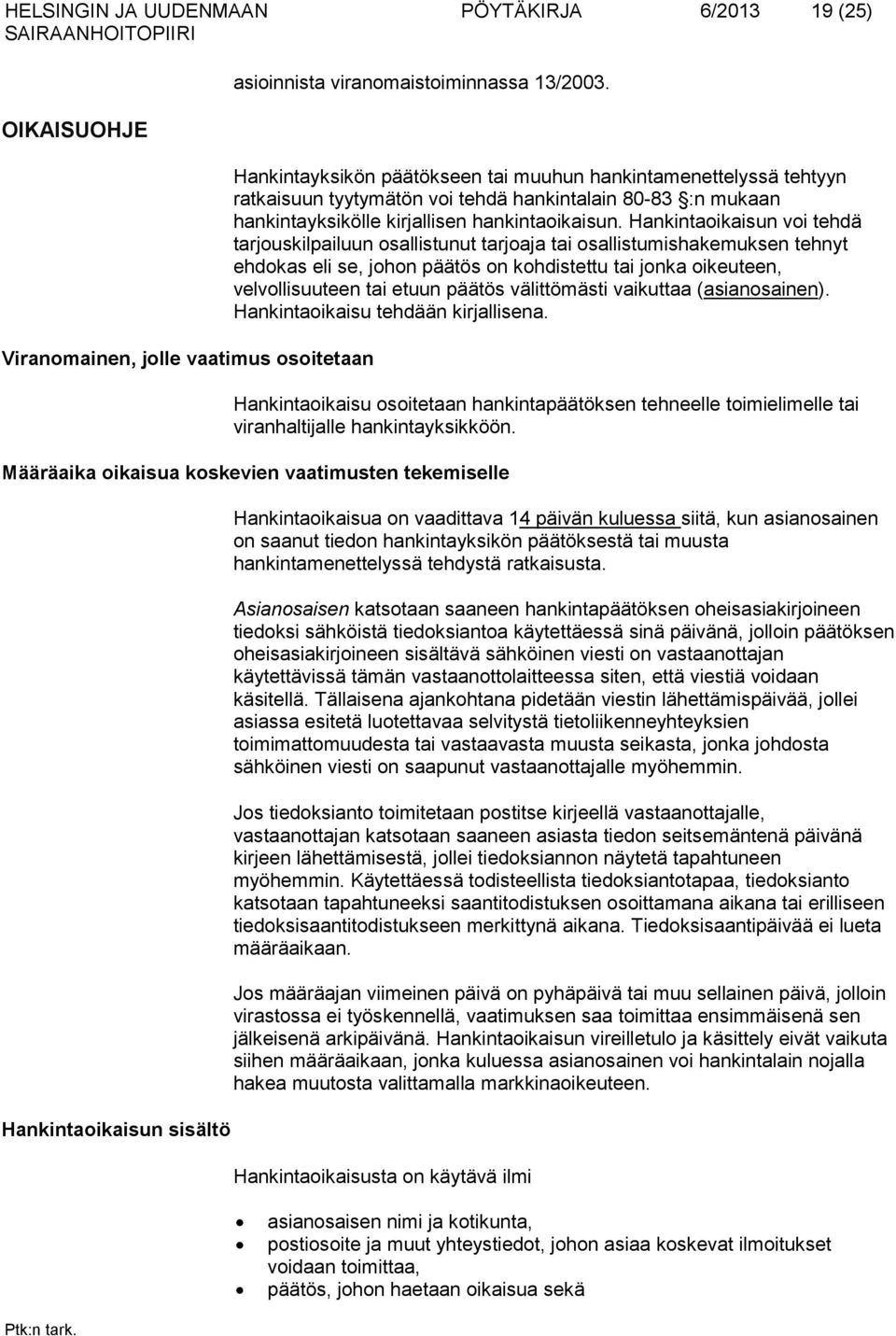 Hankintaoikaisun voi tehdä tarjouskilpailuun osallistunut tarjoaja tai osallistumishakemuksen tehnyt ehdokas eli se, johon päätös on kohdistettu tai jonka oikeuteen, velvollisuuteen tai etuun päätös