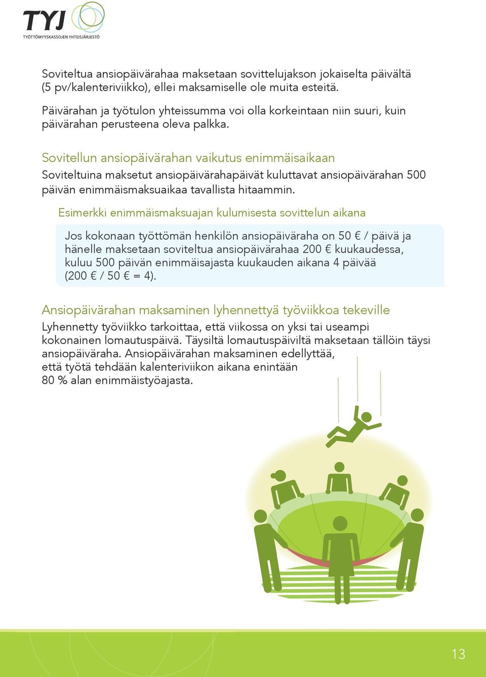 Sovitellun ansiopäivärahan vaikutus enimmäisaikaan Soviteltuina maksetut ansiopäivärahapäivät kuluttavat ansiopäivärahan 500 päivän enimmäismaksuaikaa tavallista hitaammin.