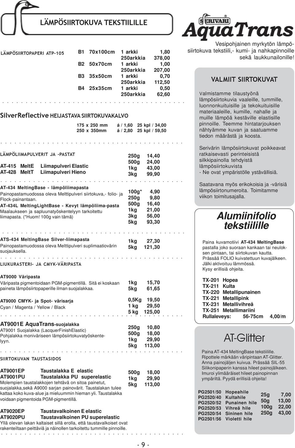100g vain tämä) ATS-434 MeltingBase Silver-liimapasta Painopastamuodossa oleva Melttipulveri suplimaatiovärin suojauksella.