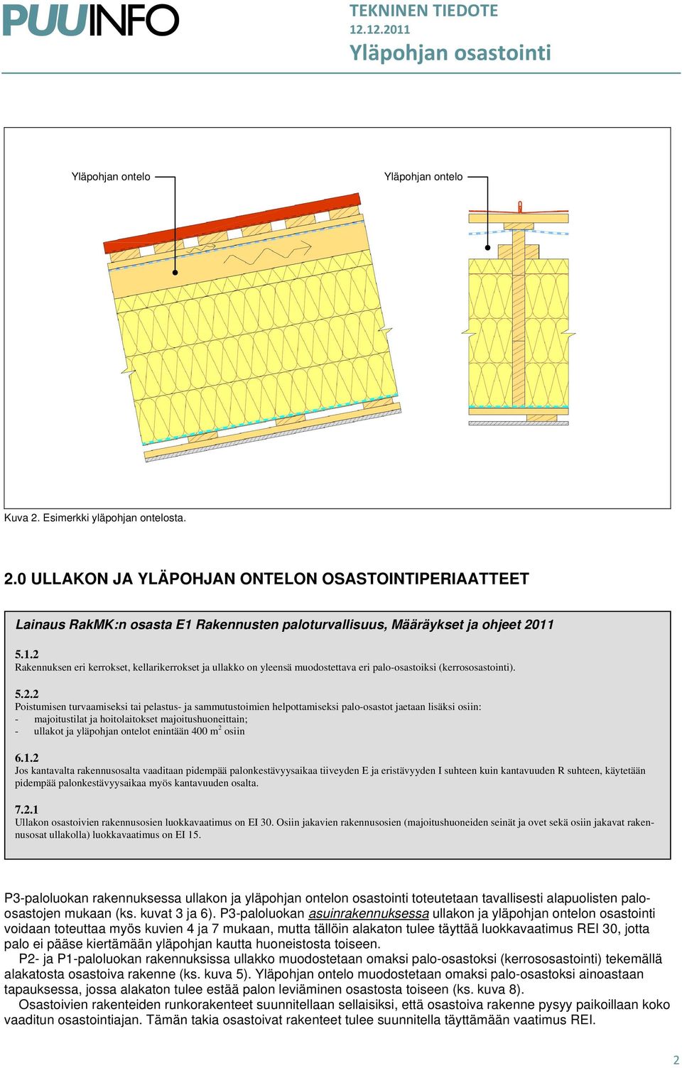 helpottamiseksi palo-osastot jaetaan lisäksi osiin: - majoitustilat ja hoitolaitokset majoitushuoneittain; - ullakot ja yläpohjan ontelot enintään 400 m 2 osiin 6.1.