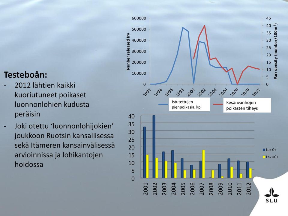 luonnonlohijokien joukkoon Ruotsin kansallisessa sekä Itämeren kansainvälisessä arvioinnissa ja lohikantojen