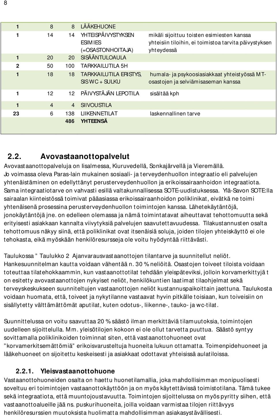 humala- ja psykoosiasiakkaat yhteistyössä MTosastojen ja selviämisaseman kanssa 2.2. Avovastaanottopalvelut Avovastaanottopalveluja on Iisalmessa, Kiuruvedellä, Sonkajärvellä ja Vieremällä.