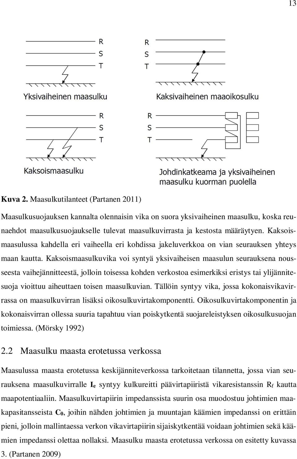 Kaksoismaasulussa kahdella eri vaiheella eri kohdissa jakeluverkkoa on vian seurauksen yhteys maan kautta.