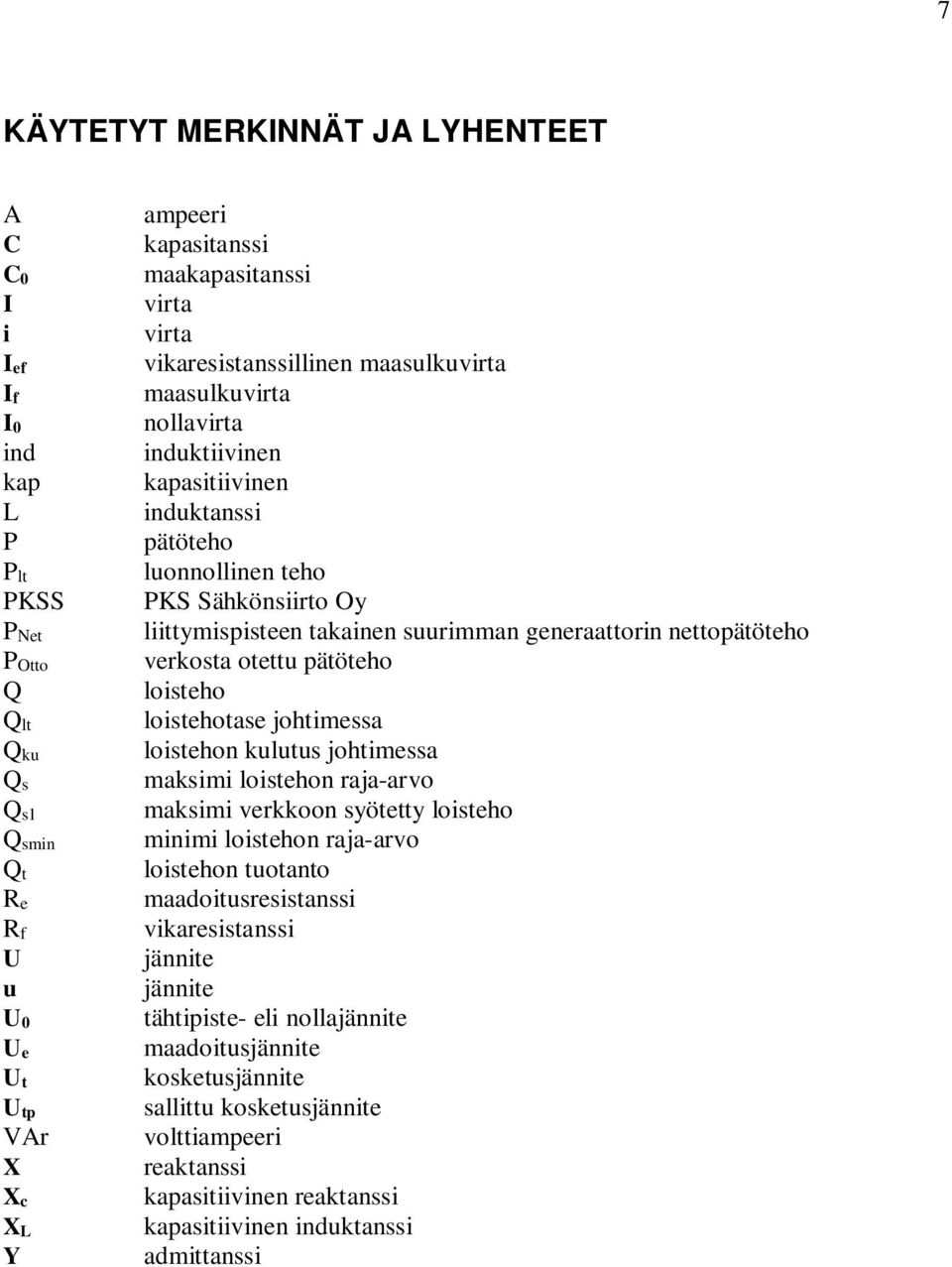 nettopätöteho verkosta otettu pätöteho loisteho loistehotase johtimessa loistehon kulutus johtimessa maksimi loistehon raja-arvo maksimi verkkoon syötetty loisteho minimi loistehon raja-arvo