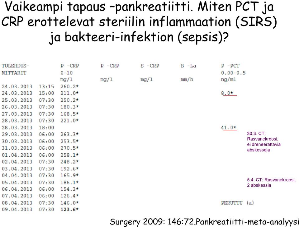 bakteeri-infektion (sepsis)? 30