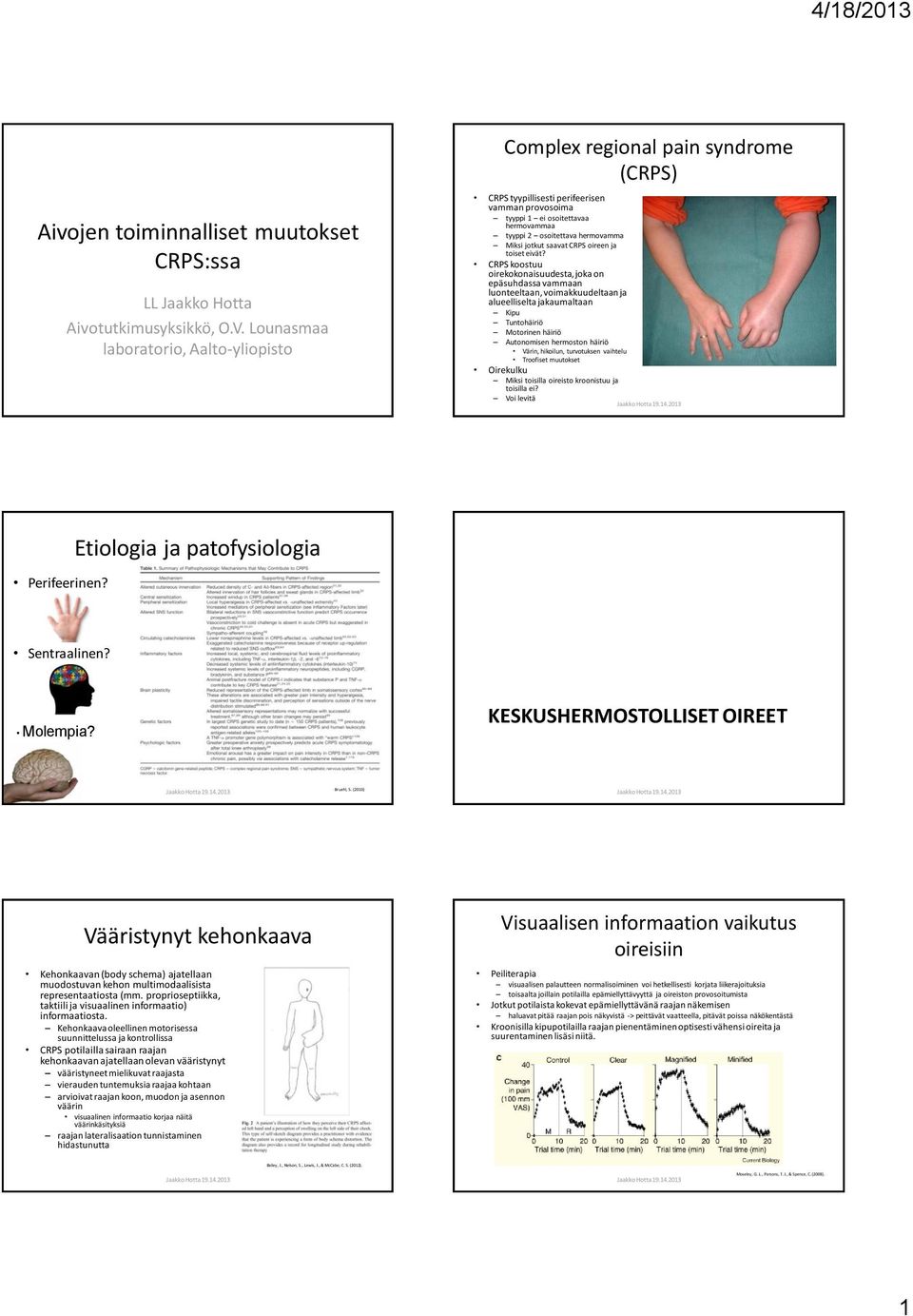 Miksi jotkut saavat CRPS oireen ja toiset eivät?