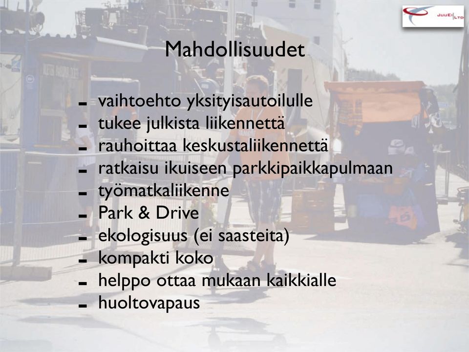 parkkipaikkapulmaan työmatkaliikenne Park & Drive ekologisuus