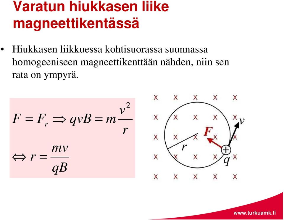 homogeeniseen magneettikenttään nähden, niin