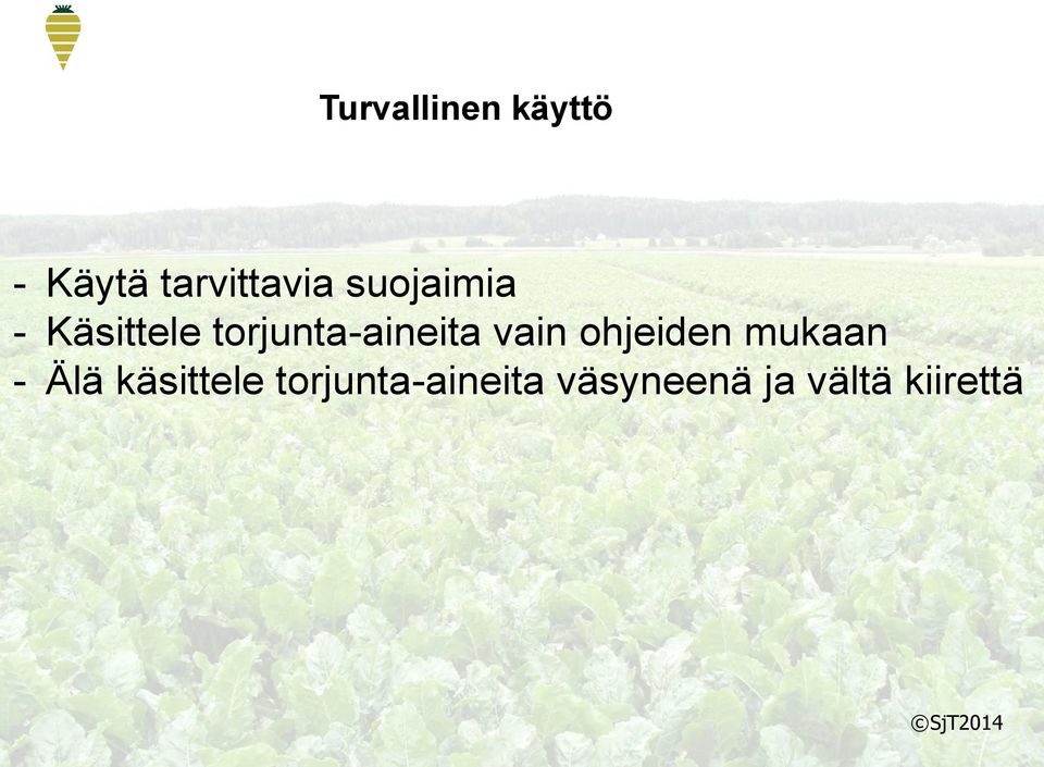 vain ohjeiden mukaan - Älä käsittele