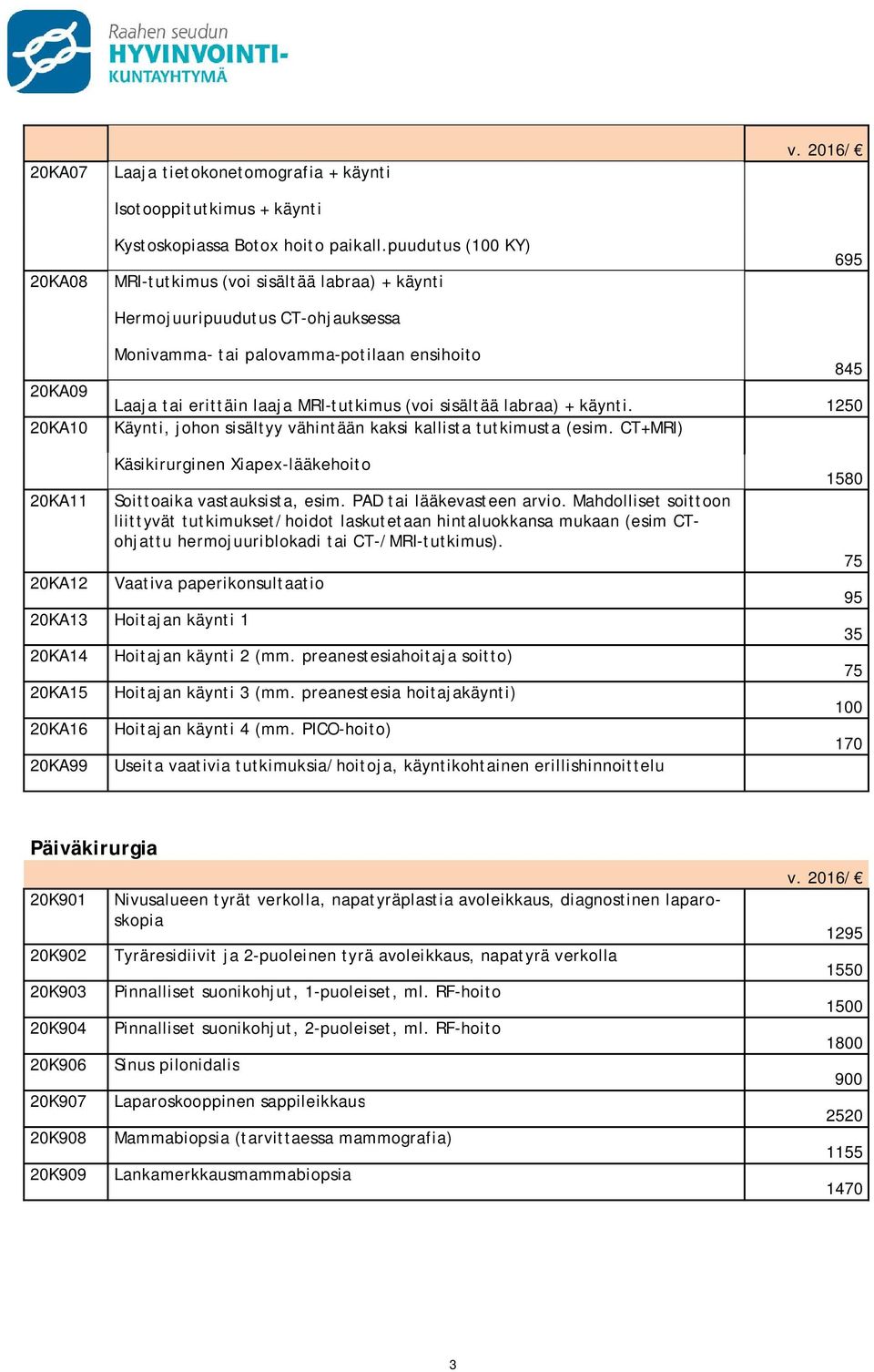 (voi sisältää labraa) + käynti. 1250 Käynti, johon sisältyy vähintään kaksi kallista tutkimusta (esim. CT+MRI) 20KA11 20KA12 Käsikirurginen Xiapex-lääkehoito Soittoaika vastauksista, esim.