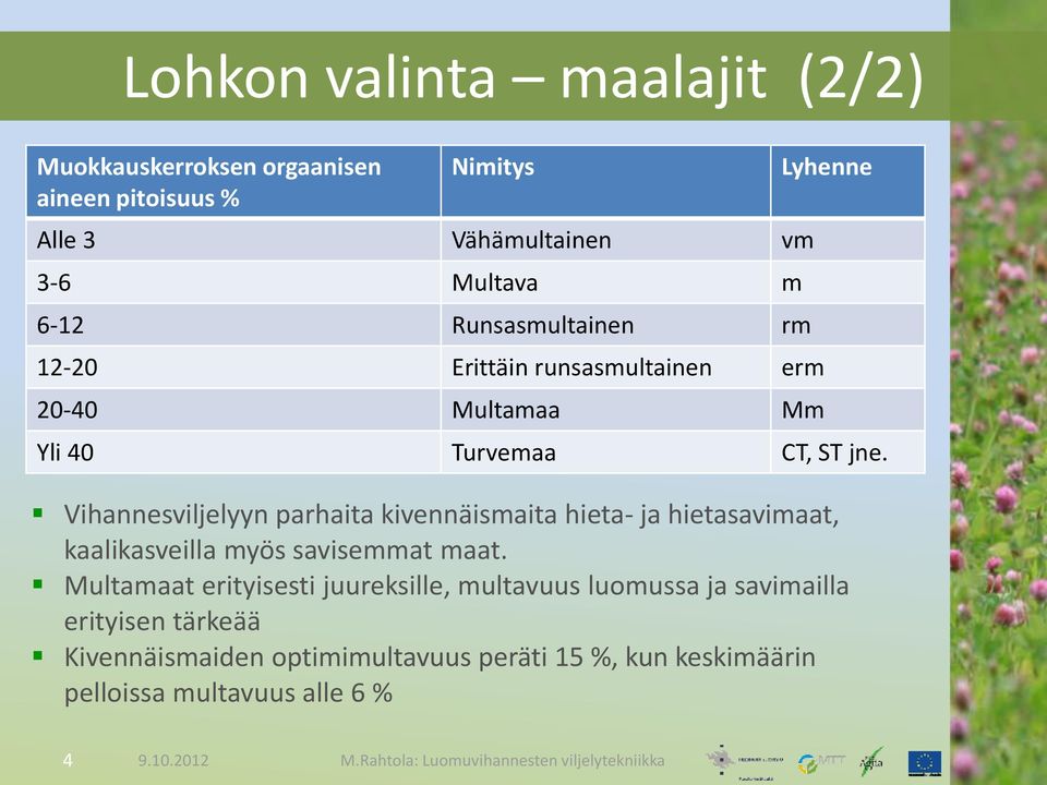 Vihannesviljelyyn parhaita kivennäismaita hieta- ja hietasavimaat, kaalikasveilla myös savisemmat maat.