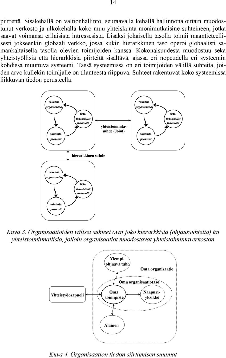 intressesistä. Lisäksi jokaisella tasolla toimii maantieteellisesti jokseenkin globaali verkko, jossa kukin hierarkkinen taso operoi globaalisti samankaltaisella tasolla olevien toimijoiden kanssa.