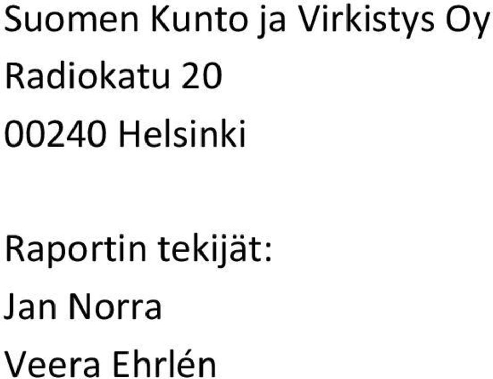 20 00240 Helsinki