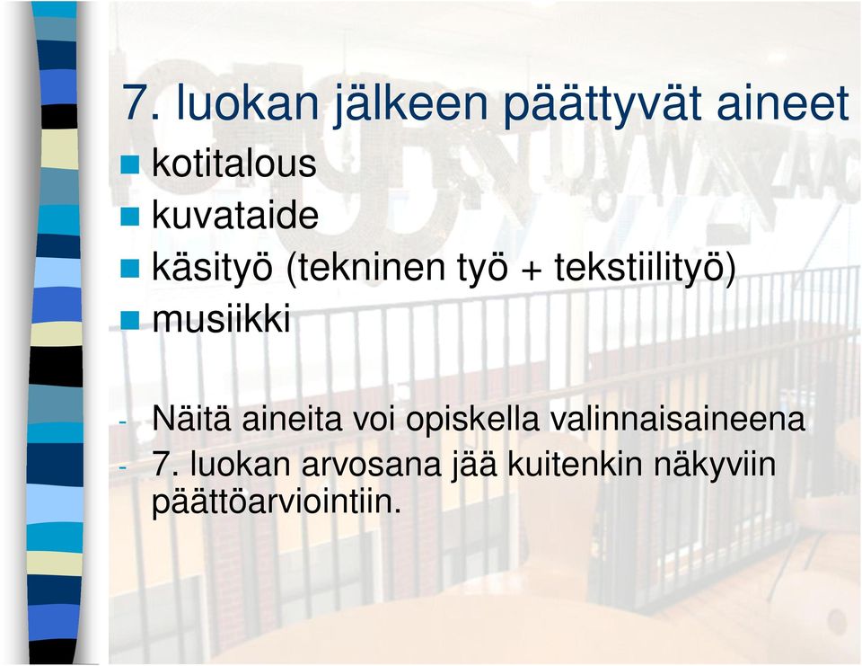 musiikki - Näitä aineita voi opiskella