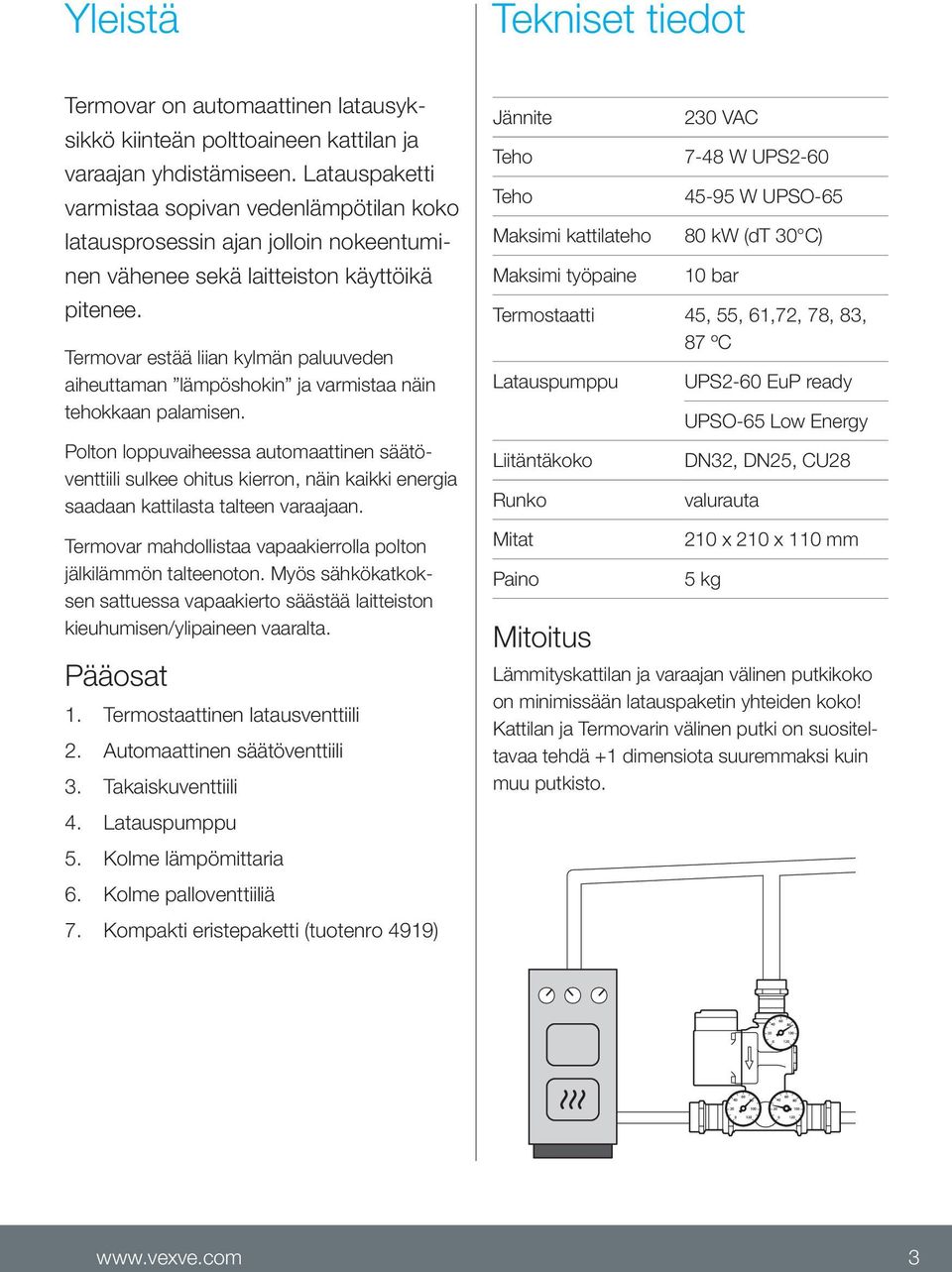 Termovar estää liian kylmän paluuveden aiheuttaman lämpöshokin ja varmistaa näin tehokkaan palamisen.