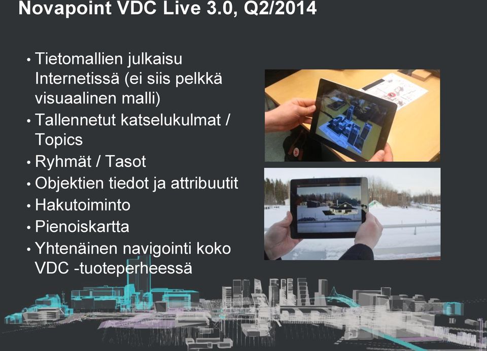 visuaalinen malli) Tallennetut katselukulmat / Topics Ryhmät /