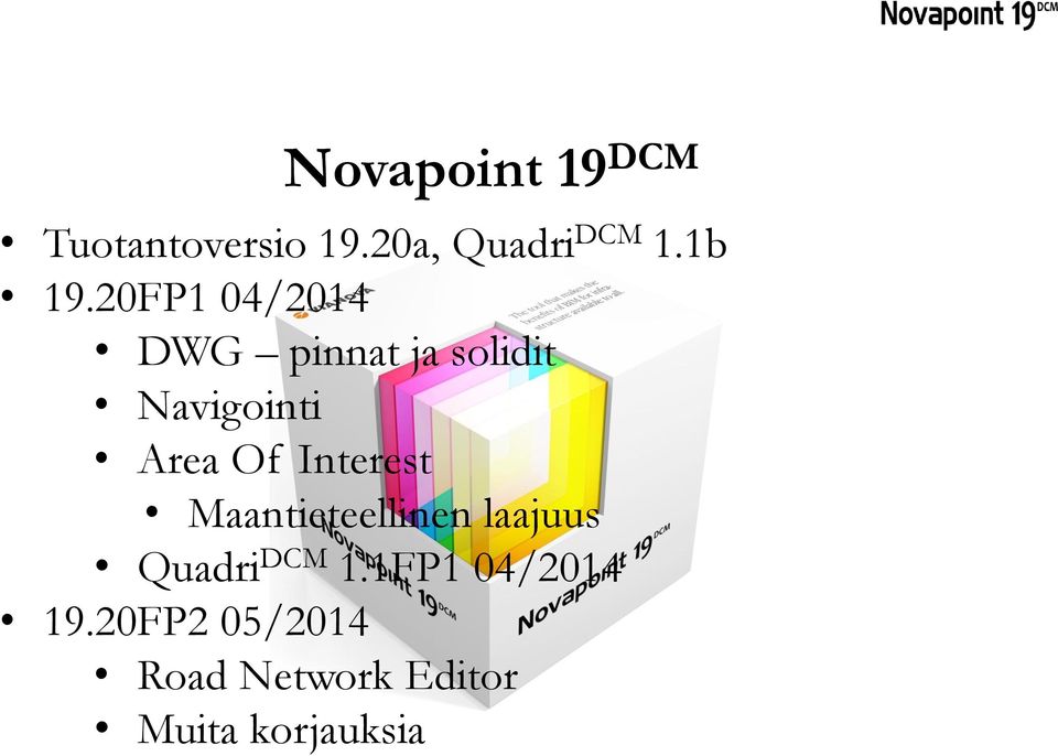 20FP1 04/2014 DWG pinnat ja solidit Navigointi Area Of