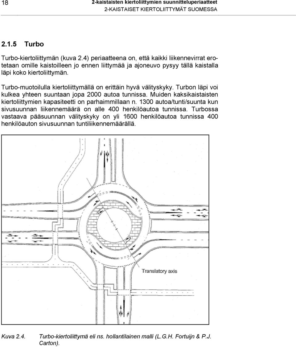 Turbo-muotoilulla kiertoliittymällä on erittäin hyvä välityskyky. Turbon läpi voi kulkea yhteen suuntaan jopa 2000 autoa tunnissa.
